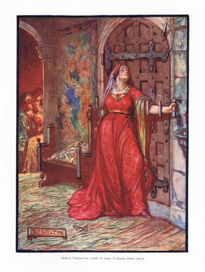 Modiga Catherine försökte förgäves hålla dem tillbaka, 1910 av Joseph Ratcliffe Skelton