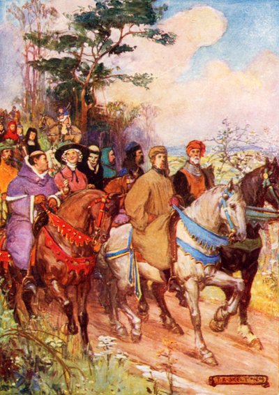 Chaucers pilgrimer, ledda av honom själv av Joseph Ratcliffe Skelton