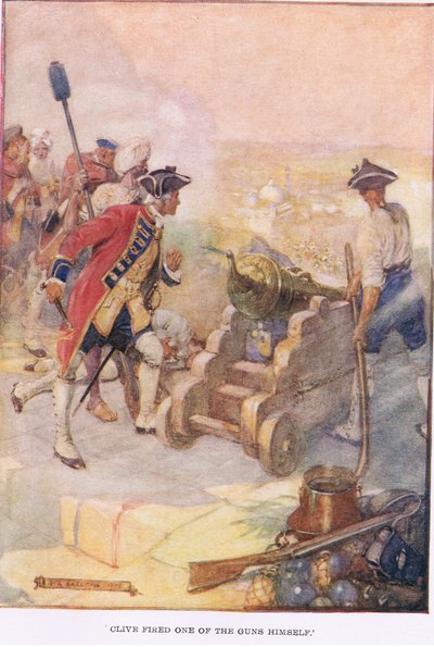 Clive avfyrade en av vapnen själv av Joseph Ratcliffe Skelton