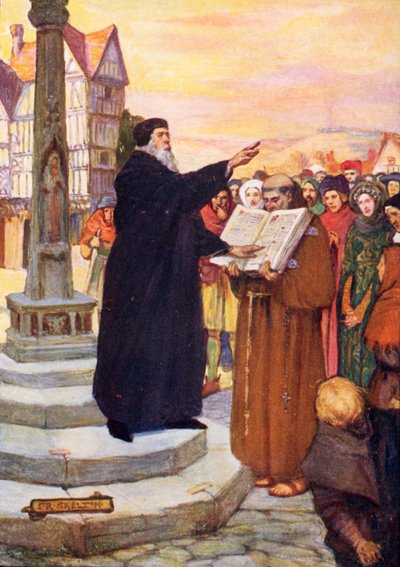 John Wyclif predikar av Joseph Ratcliffe Skelton