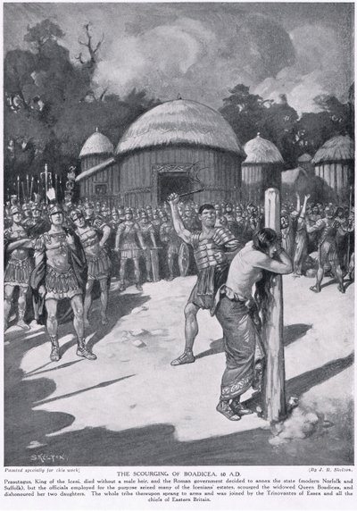 The Scourging of Boadicea, illustration från 