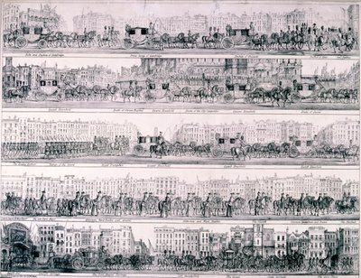 Drottning Victorias framsteg genom London, 1837 av Joseph Robins