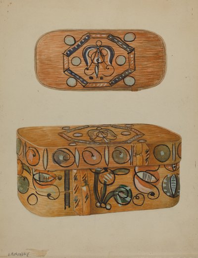 Pa. German Box, ca. 1937. av Joseph Rothenberg