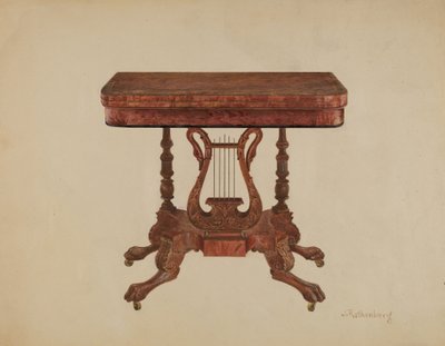 Bordslyra piedestal, 1936. av Joseph Rothenberg