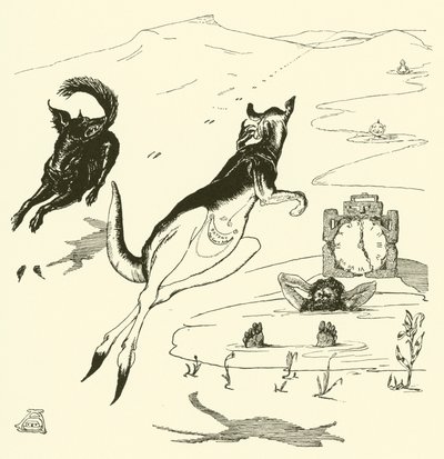 Old Man Kangaroo (gravyr) av Joseph Rudyard (after) Kipling