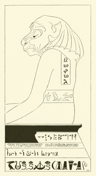 Wise Baviaan, den hundhövdade babianen (gravyr) av Joseph Rudyard (after) Kipling