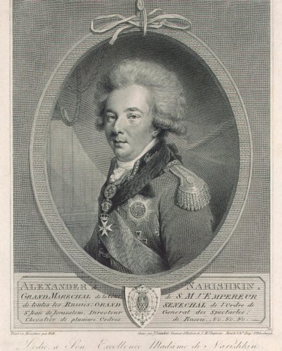 Porträtt av greve Alexander Lvovich Naryshkin 1760-1826, 1801 av Joseph Saunders