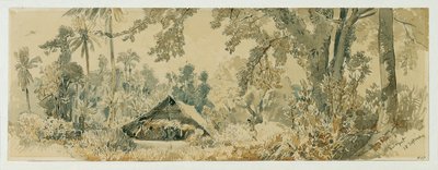 Infödd hydda på Puinipet (Ponape) Island, Caroline Islands av Joseph Selleny