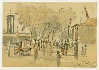 Vägen till porten i Point de Galle på Ceylon (Sri Lanka) av Joseph Selleny