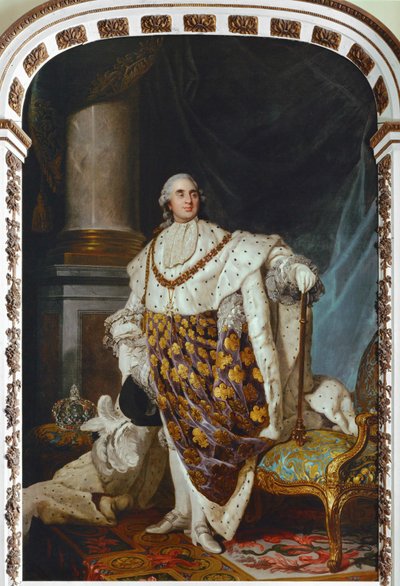 Ludvig XVI, i kröningsdräkt (målning på duk) av Joseph Siffred Duplessis