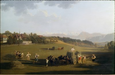 Höskörd i närheten av Bern av Joseph Simon Volmar