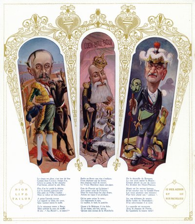 Karikatyrer (lito i färg) av Joseph Sirat
