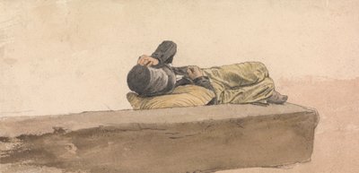 En pojke som ligger ner av Joseph Stannard