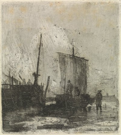 Båtar i en brygga av Joseph Stannard