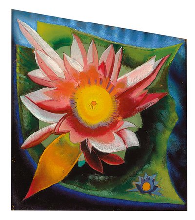Näckrosen, ca 1924 (olja på glas) av Joseph Stella