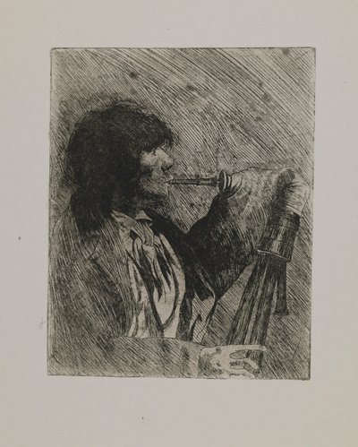 Utan titel - Man med säckpipa av Joseph Stella