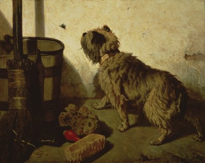 Hunden och flugan, 1856 av Joseph Stevens