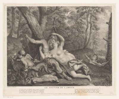 Landschap sätter Venus i Adonis The Power of Love (titel på objekt) av Joseph Vanloo