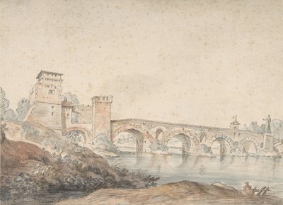 Ponte Molle, Rom, 1700-talet. av Joseph Vernet.