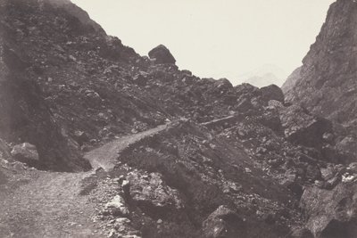 St. Frälsare. Chaos Trail som leder till Gavarnie Saint-Sauveur. Vägen till kaos ..., 1853. av Joseph Vigier