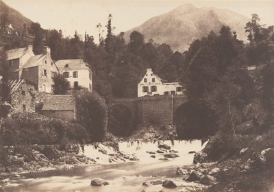 Byn Gèdres, vägen till Gavarnie, 1853. av Joseph Vigier
