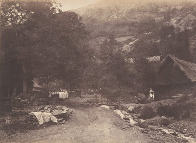 Byn Montaubant hämtad från Luchon, 1853. av Joseph Vigier