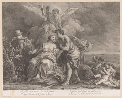 Bacchus och Ariadne på ön Naxos av Joseph Wagner (possibly)