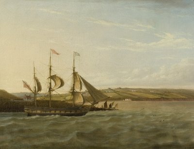 A Ship Passing Portishead, ca 1832 (olja på duk) av Joseph Walter