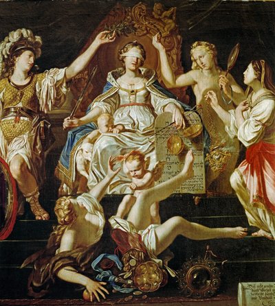 Allegory of Justice (målning på duk) av Joseph Werner
