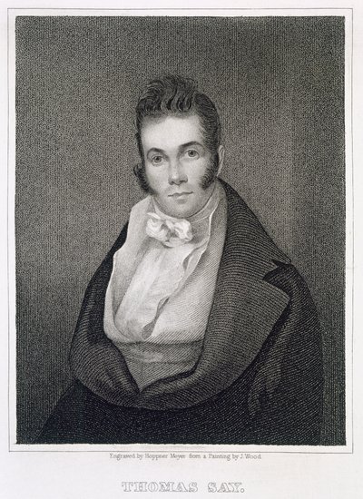 Thomas Say (1787-1834), graverad av Henry Hoppner Meyer (1787-1847) av Joseph Wood