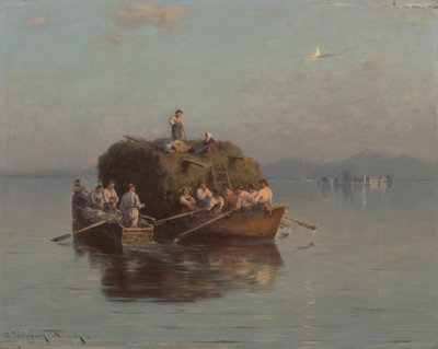 Höbåt på Chiemsee av Joseph Wopfner