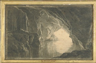 En grotta i Salernobukten, kväll, ca 1800 av Joseph Wright of Derby