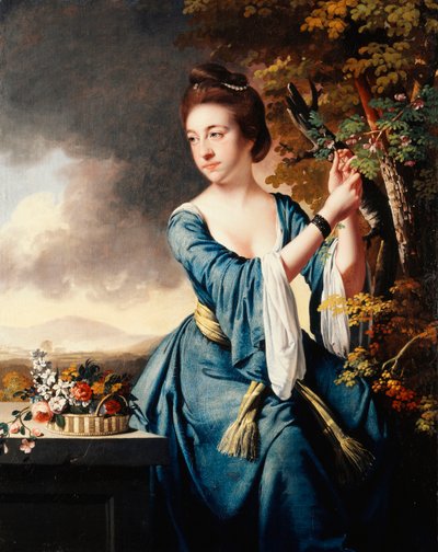 Porträtt av Elizabeth, Mrs John Bostock, ca 1769 av Joseph Wright of Derby