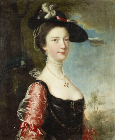 Porträtt av hans fru, Anne av Joseph Wright of Derby