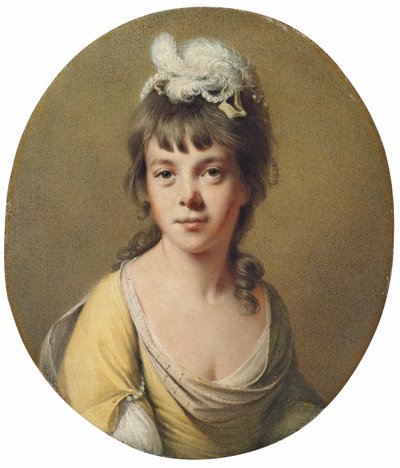 Porträtt av Miss Harriet Hope av Joseph Wright of Derby