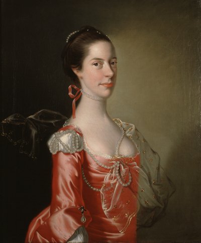 Porträtt av en dam, ca 1760 (olja på duk) av Joseph Wright of Derby