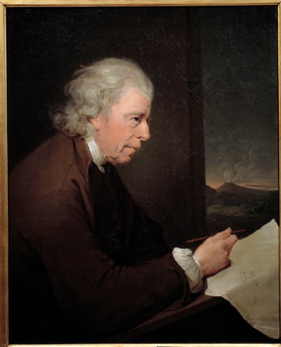 Porträtt av urmakaren, geologen och fysikern John Whitehurst (1713-1788) Målning av Joseph Wright of Derby (1734-1797) av Joseph Wright of Derby