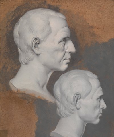 Studier av en klassisk byst av Joseph Wright of Derby