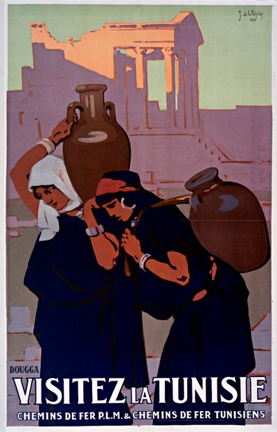 Dougga. Besök Tunisien, 1929. av Joseph de La Nézière