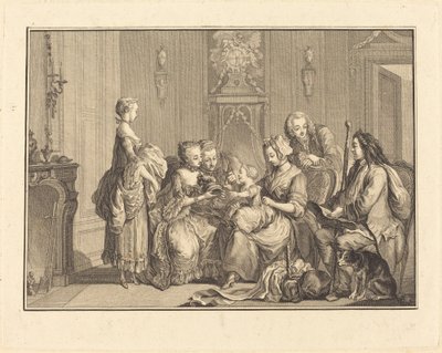 Den vackra sköterskan av Joseph de Longueil after Charles Eisen