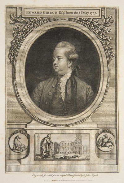 Edward Gibbon, Esq., pub. 1730 (gravyr) av Joshua (after) Reynolds