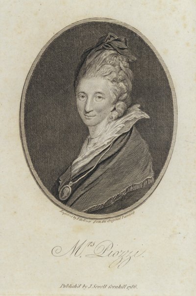 Hester Lynch Piozzi, walesiskfödd dagbokförfattare och författare av Joshua (after) Reynolds