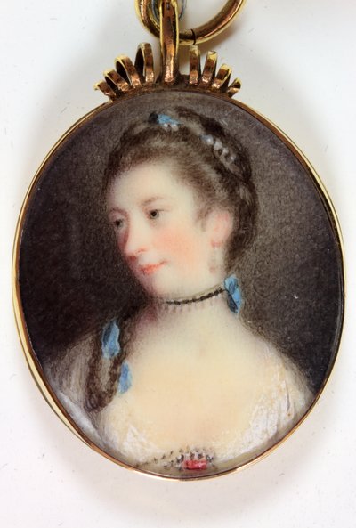 Lady Anne Campbell, grevinna av Strafford (emalj) av Joshua (after) Reynolds