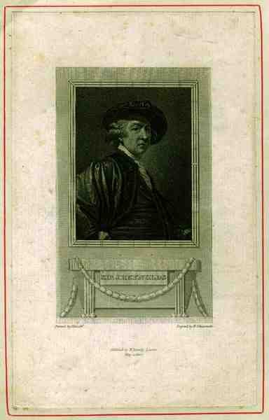 Porträtt av Sir Joshua Reynolds (1732-92) graverad av N. Schiavonetti, pub. 1810 (gravyr) av Joshua (after) Reynolds