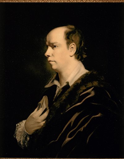 Oliver GOLDSMITH, Porträtt ca 1770 (olja på duk) av Joshua (studio of) Reynolds