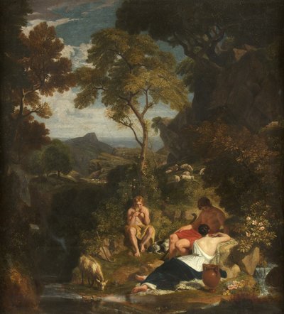 Arcadian Shepherds, ca 1824 (olja på duk) av Joshua Cristall