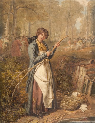 Barking Timber i Wychwood Forest, Oxfordshire, 1818. av Joshua Cristall