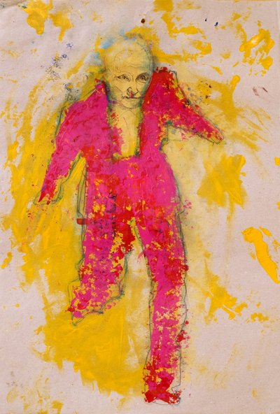 Figur i klarrosa av Joshua Hoskins