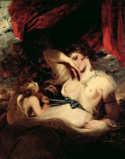 Cupid som lossar gördeln på Venus av Joshua Reynolds