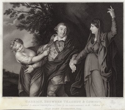Garrick mellan tragedi och komedi av Joshua Reynolds